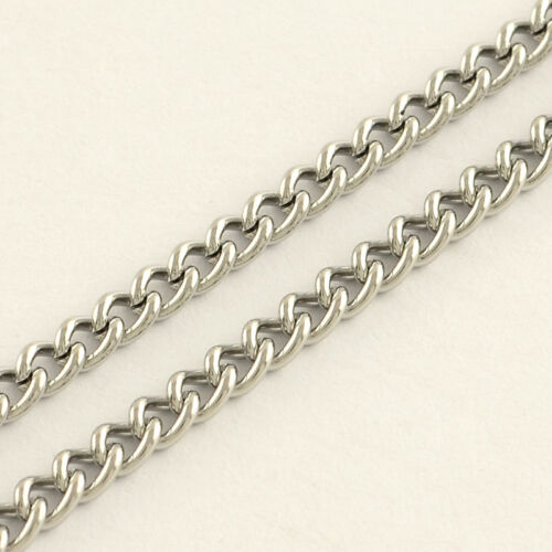 Stainless Steel Jewellery Making Curb Chain Cut to Length - By Metre - Picture 15 of 19