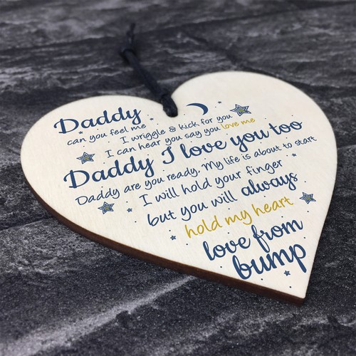 Handmade Heart From Bump Gifts For Men Daddy To Be Birthday Father Baby Son - Picture 8 of 8
