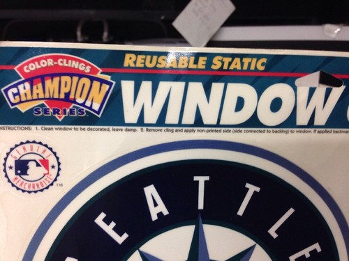 Vintage Seattle Mariners Window Clings Multi Pack 11x17" (8 Clings) Genuine - Picture 7 of 8