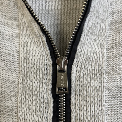 GUESS Men’s Clothes SZ Medium Full Zip Knit Sweater Cowl Neck Black Trim Heavy - Picture 4 of 8