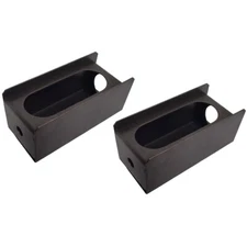 Set of 2 Steel Trailer 6" Oval Tail Light / 2" Round Side Light Mount Box -