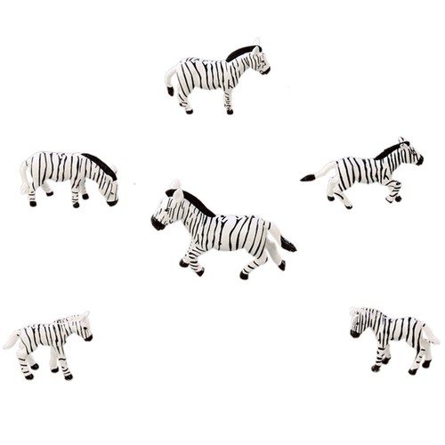 3 Stück Zebra Ornamente Tier Figur Spielzeug Tiere Figuren Zebras Deko - Bild 4 von 12