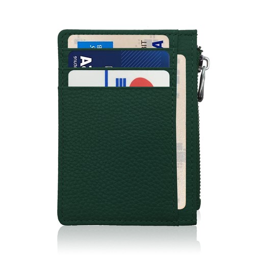 Cartera delgada de cuero minimalista con cremallera 5MLGgoods (roja 1 pieza) - Imagen 19 de 88
