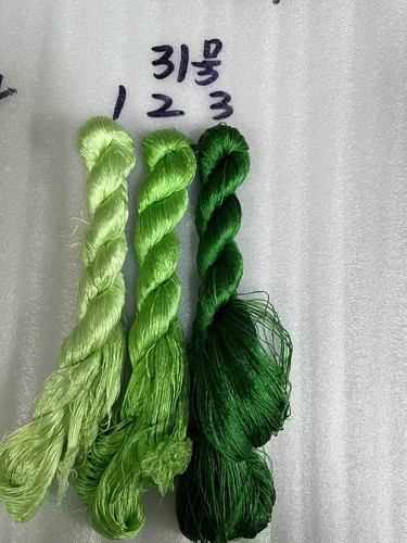 155Colors non split wrapping flower velvet flower untwisted 100%real silk thread - Picture 59 of 69