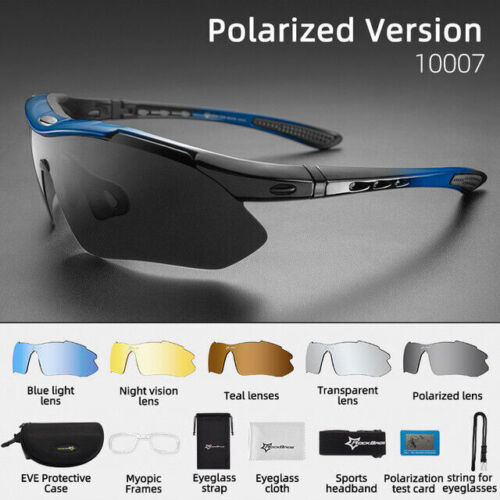 ROCKBROS Polarized Sunglasses Sports Outdoor Cycling Sunglasses 5 Lenses UV400 - Picture 13 of 13