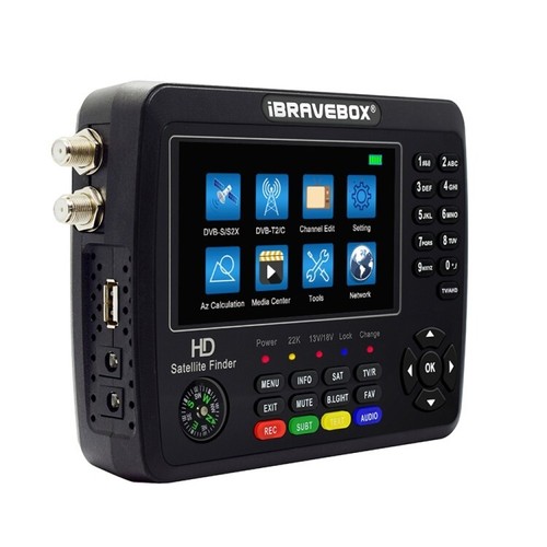 Misuratore Segnale SAT TV iBRAVEBOX V10 Finder Max DVB-S/S2/S2X 4,3" NERO - Foto 2 di 12