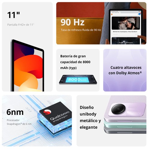 Xiaomi Redmi Pad SE 8/256GB 11'' Mi Tablet 90Hz Snapdragon®680 8000mAh - Foto 2 di 11