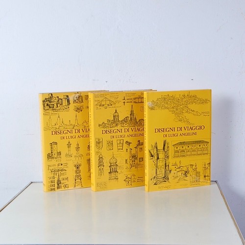 Travel drawings by Luigi Angelini 3 volumes Bergamo polygraphic Bolis 1982