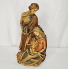 Vintage Mary Joseph Baby Jesus Figurine Family Madonna Birth Religion Resin 