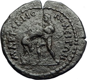 COMMODUS-Ancient-177AD-Marcianopolis-Roman-Coin-w-HERCULES-amp-NEMEAN-LION-i71070