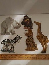 Baby nursery Safari Animals Wall Plaques gorilla tiger zebra giraffe elephant