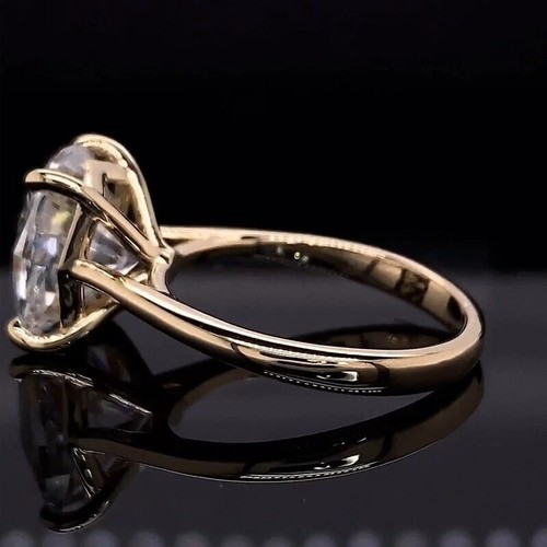 3.00 Ct E VS1 Cushion Cut Diamond Ring Lab Grown Diamond IGI Certified 14k Gold - Picture 9 of 18