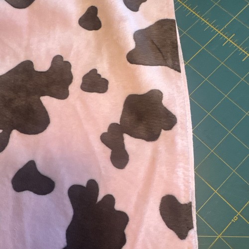 Minky, Minkee 30” Square For Baby Blanket Plush Fabric By Benartex Pink Cow - Picture 6 of 8