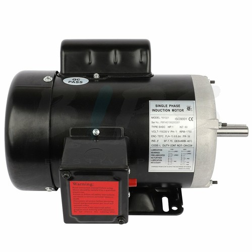 Electric Motor 1HP Single Phase 5/8" Shaft 1800 RPM 56 Frame Enclosure CW/CCW - Picture 6 of 7
