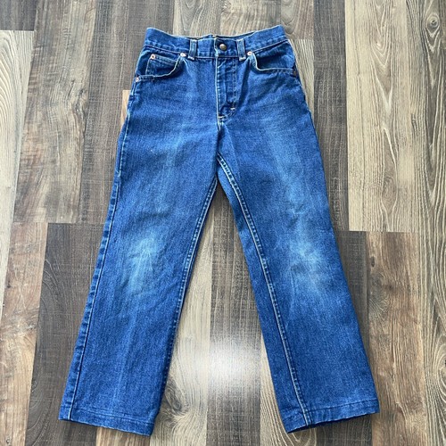 Vintage Lee Blue Jeans Kids Size 10 REG  W22 L22 Made in USA - Picture 1 of 8