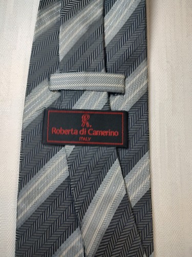 ROBERTA DI CAMERINO 100% SILK TIE SILK TIE NECKTIE MADE IN ITALY CLASSIC - Picture 6 of 6