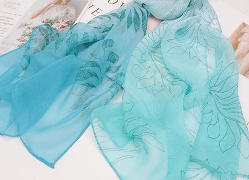 Scarfs for Women Lightweight Fashion Scarves Print Floral Pattern Scarf Shawl... - Picture 3 of 4