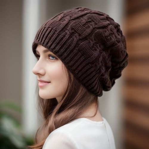 Warm Knitted Women Hats Mens Ladies Beanie Unisex Slouchy Hat Winter Ski Cap UK - Picture 4 of 44