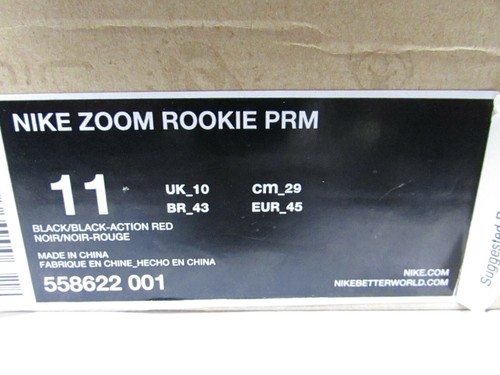 Nike Zoom Rookie PRM 558622001 Size 11 (US) EU (45) Multi Color in Orig Box - Picture 8 of 9