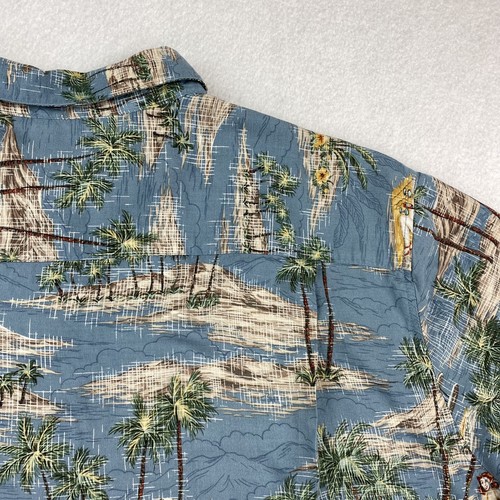 Batik Bay Mens 2XL Hawaiian Shirt Rayon Cool Comfort Vintage American USA Scenes - Picture 8 of 18