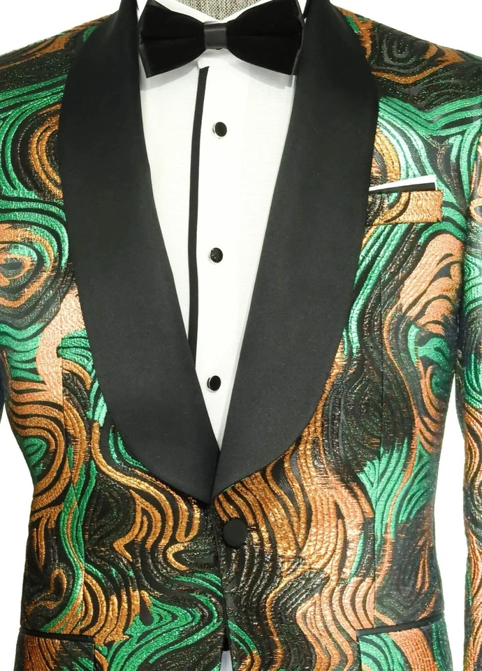 Chaqueta de Cena Brocado 38S Chal Chaqueta Esmoquin Nueva con Etiquetas Foto 4 de 4