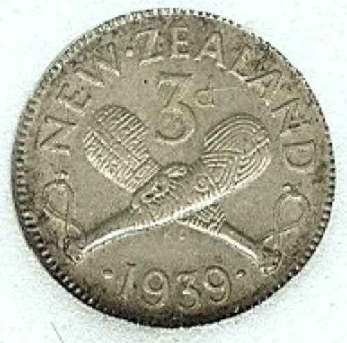 New Zealand - 1936+ 1939+1941 -3 Pence -AU-KM#1/7 -KEY DATE -SILVER -3 COINS LOT - Picture 6 of 9