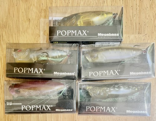 Megabass JDM (Lot Of 5) PopMax Topwater Poppers, Bass, New! Free Shipping! NWT! - Picture 4 of 12
