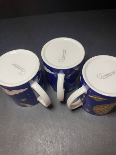 3 TAZZINE Caffè Vintage Reparto 56 Blu Celeste con Sole Luna Pianeti Stelle - Foto 4 di 4