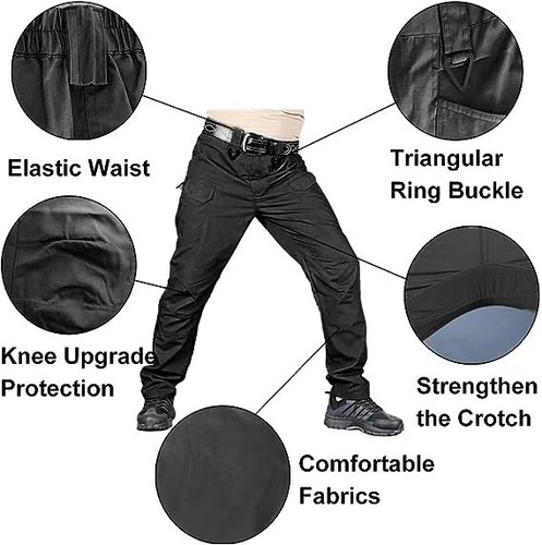 Taktische Herren Cargohose Wasserdicht Arbeit Wandern Kampf Outdoor Hose Pants - Bild 16 von 33