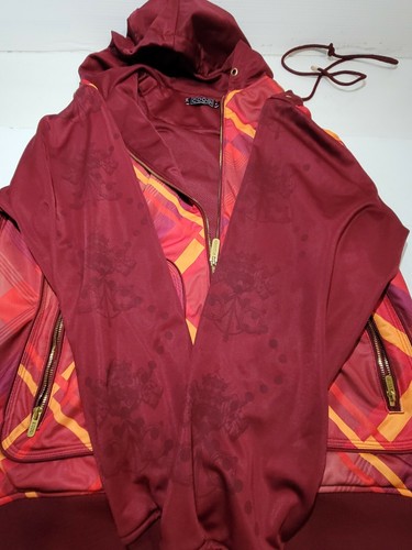 COOGI Heritage Red  Multi Colored Emboidered Zip Up Heavy Jacket XL - Picture 2 of 9