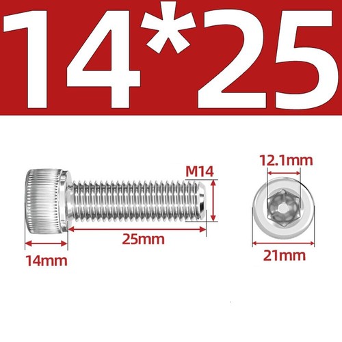 316 Edelstahl Zylinderschrauben Innensechskant Innensechskant DIN912 M10 M12 M16 M24 - Bild 66 von 158