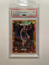 2023 Panini Prizm #136 Victor Wembanyama Orange Ice Rookie RC PSA 9 MINT