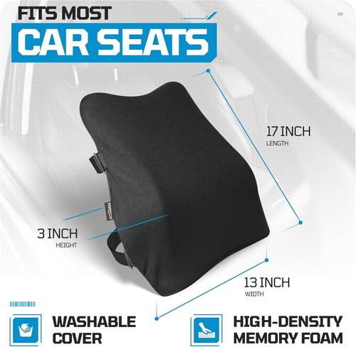 Lumbar Back Support Cushion Car Seat Wheelchair Office Chair Pillow Memory Foam - Picture 4 of 6