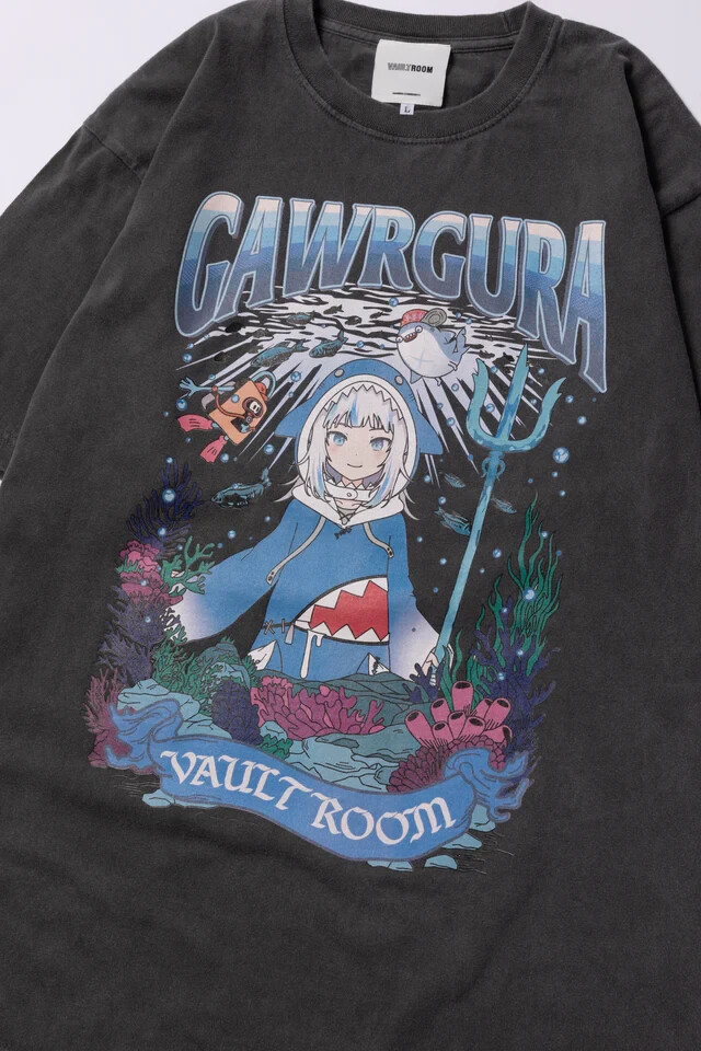 Gawr Gura hololive VR x GURA TEE Charcoal L vaultroom Gawr Gura hololive VR x GURA TEE Charcoal L vaultroom
