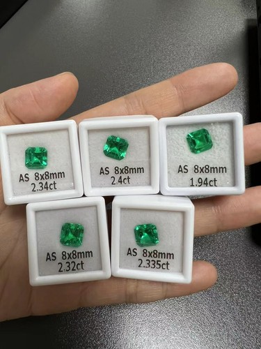 Rare Material ! High-quality Lab-grown Emerald with Colombian Style Asscher Cut - Picture 5 of 13