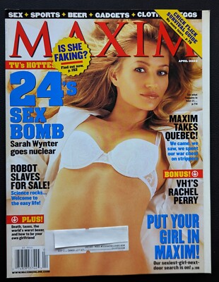 MAXIM Magazine #64 April 2003 Sarah Wynter, VH1's Rachel Perry, Mickey Rourke