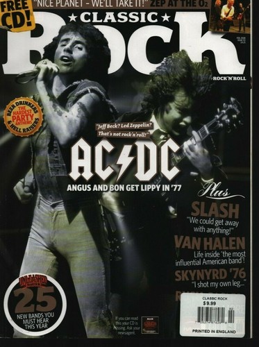 Classic Rock Magazine Februar 2008 AC/DC Slash Van Halen Eagles Rush 083021WEEB