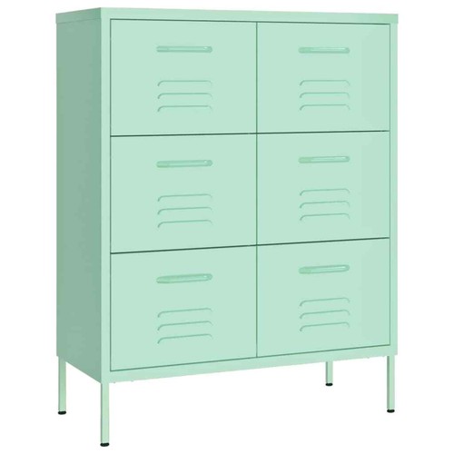 Floor Drawer Cabinet Steel Sideboard Cupboard Home Bathroom Storage Room Cabinet - Picture 12 of 100