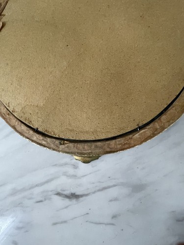 Specchio antico aquila in legno dorato 13x15" - Foto 15 di 16
