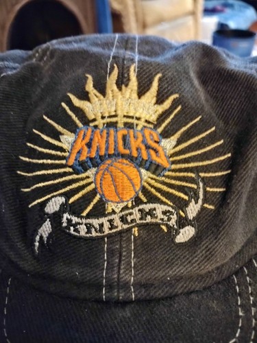 Vtg New York Knicks Script Rare Snapback 90s Embroidered Made in USA Nutmeg - Picture 2 of 5