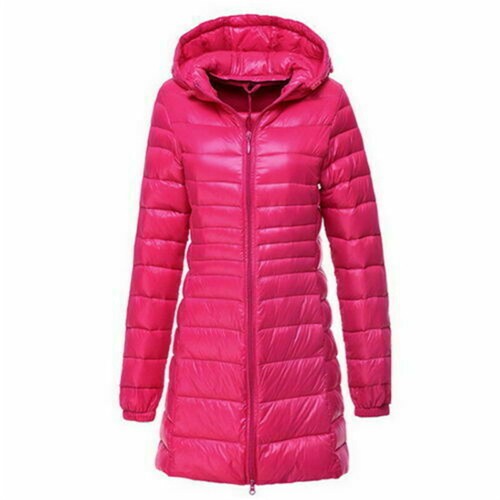 Winter Women Down Packable Ultralight Long Hooded Jacket Puffer Parka Coats size - Bild 28 von 30