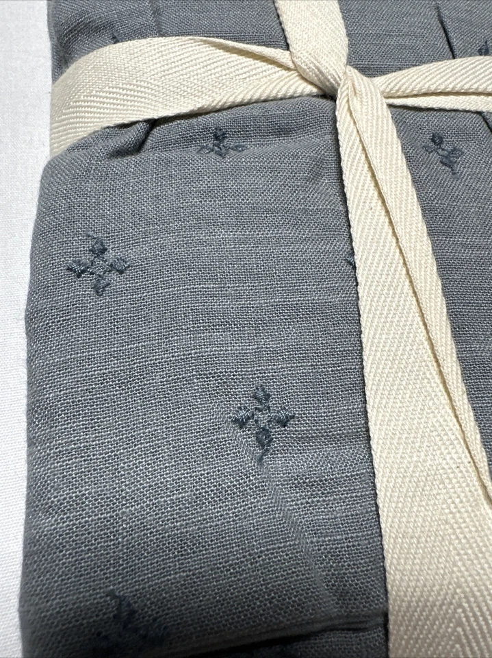 Funda de almohada Southern Living Simplicity LINDEN King Sham lino algodón azul $108 Foto 4 de 4