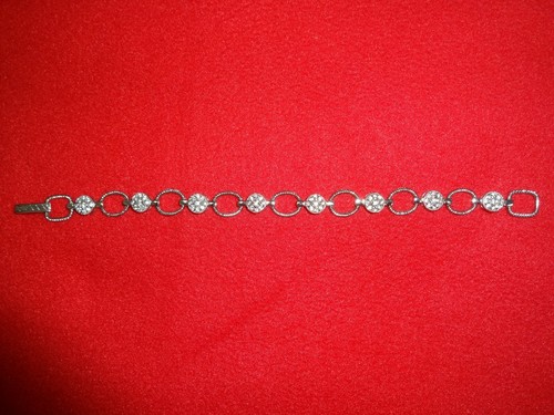 "Pulsera de tenis con eslabones de cuerda y plata esterlina 0,925 7" - Imagen 3 de 4