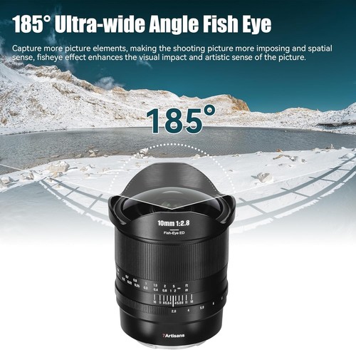 7artisans 10mm F2.8II Fisheye Wide Angle Full Frame Lens for Sony Nikon Canon L - Picture 2 of 7