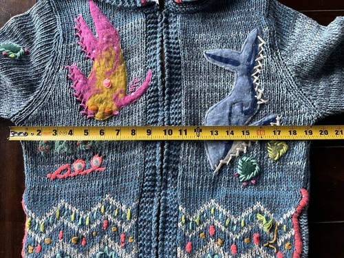 ANTHROPOLOGIE Wendy Würzburger Save The Whales Strickjacke Pullover Größe Medium - Bild 12 von 19