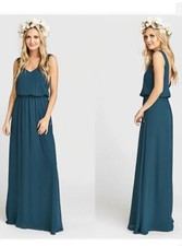 NWT Show Me Your Mumu Kendall Dress Deep Jade Medium Wedding Bridesmaid N