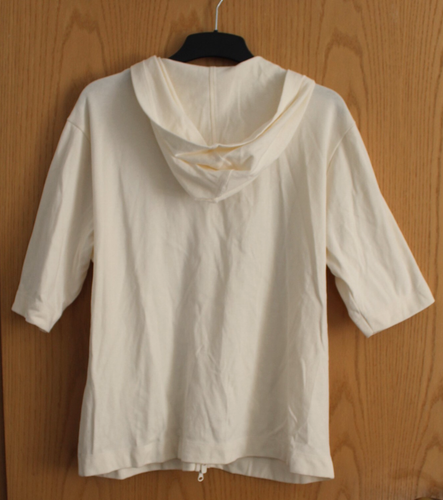 Damen Jersey Jacke, Cardigan mit Kapuze, creme, Gr XL, 48/50 - Bild 4 von 4