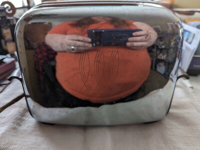 Vintage Chrome TOASTMASTER Model 1B14 Automatic 2-Slice Pop Up Toaster  Working