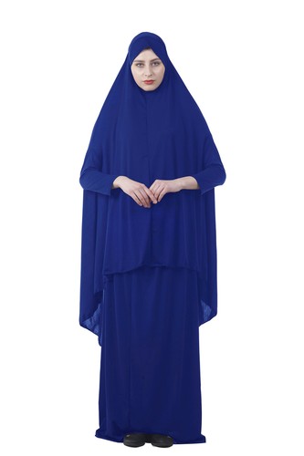 Muslim Women Prayer Dress Overhead Maxi Hijab Khimar Abaya Clothing Arab Ramadan - Picture 6 of 28