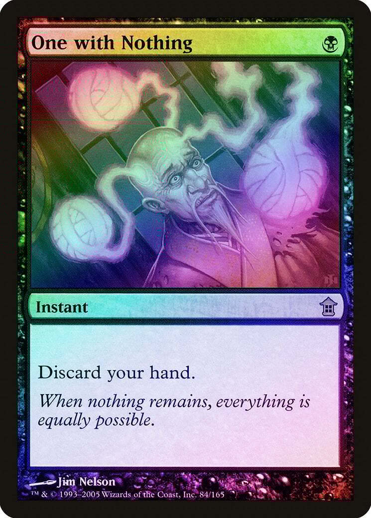 One with Nothing FOIL Saviors of Kamigawa HEAVILY PLD Black
